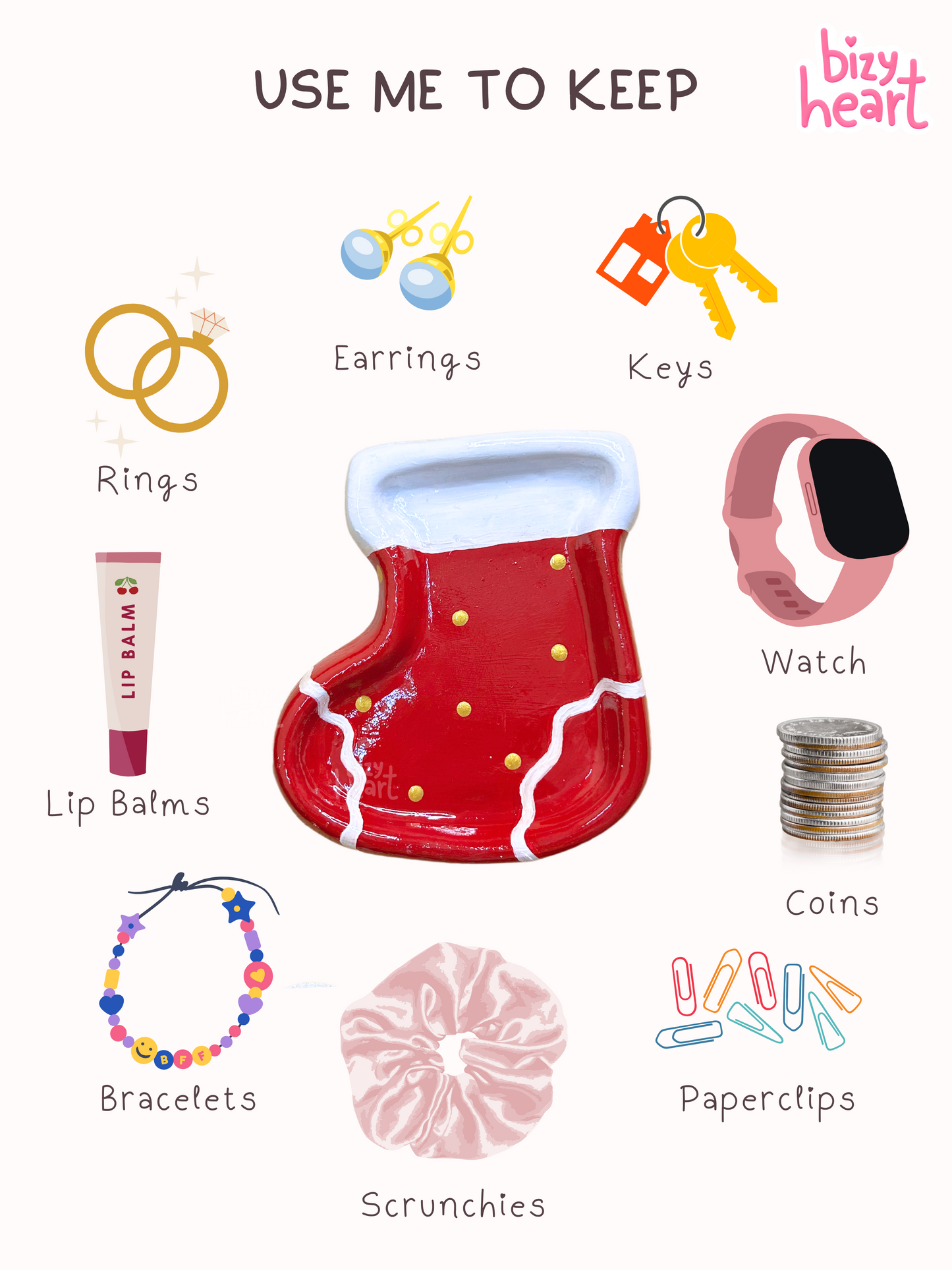 Christmas Stocking Trinket Tray