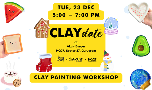 Christmas Clay Painting Workshop @ AKU's - The Burger Co. , HQ27, Gurugram